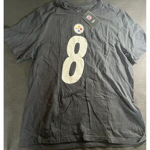 Nike NFL T-Shirt Mens XL Black Short Sleeve Pittsburgh Steelers #8 Kenny Pickett